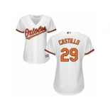 Women's Majestic Baltimore Orioles #29 Welington Castillo Authentic White Home Cool Base MLB Jersey