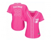 Women's Majestic Baltimore Orioles #39 Kevin Gausman Replica Pink Fashion Cool Base MLB Jersey