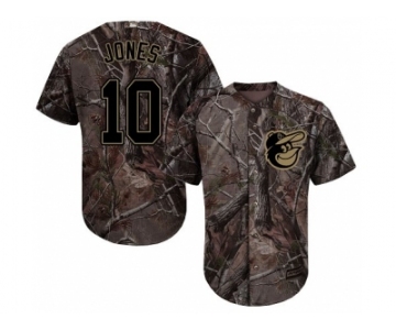 Youth Baltimore Orioles #10 Adam Jones Camo Realtree Collection Cool Base Stitched MLB Jersey