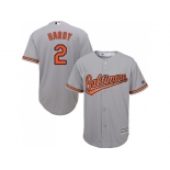 Youth Baltimore Orioles #2 J.J. Hardy Grey Cool Base Stitched MLB Jersey