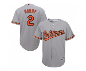 Youth Baltimore Orioles #2 J.J. Hardy Grey Cool Base Stitched MLB Jersey