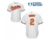 Youth Baltimore Orioles #2 J.J. Hardy White Cool Base Stitched MLB Jersey