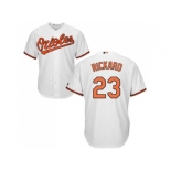 Youth Baltimore Orioles #23 Joey Rickard White Cool Base Stitched MLB Jersey