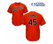 Youth Baltimore Orioles #45 Mark Trumbo Orange Cool Base Stitched MLB Jersey