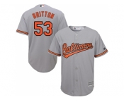 Youth Baltimore Orioles #53 Zach Britton Grey Cool Base Stitched MLB Jersey