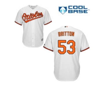 Youth Baltimore Orioles #53 Zach Britton White Cool Base Stitched MLB Jersey