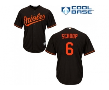 Youth Baltimore Orioles #6 Jonathan Schoop Black Cool Base Stitched MLB Jersey