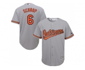 Youth Baltimore Orioles #6 Jonathan Schoop Grey Cool Base Stitched MLB Jersey