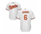 Youth Baltimore Orioles #6 Jonathan Schoop White Cool Base Stitched MLB Jersey