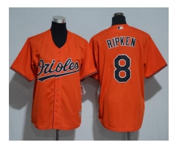 Youth Baltimore Orioles #8 Cal Ripken Orange Cool Base Stitched MLB Jersey