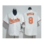 Youth Baltimore Orioles #8 Cal Ripken White Cool Base Stitched MLB Jersey