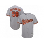 Youth Majestic Baltimore Orioles #58 Jeremy Hellickson Authentic Grey Road Cool Base MLB Jersey