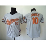 youth mlb jerseys baltimore orioles #10 jones grey