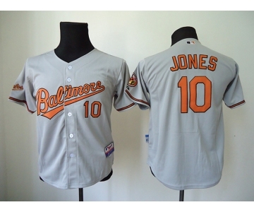 youth mlb jerseys baltimore orioles #10 jones grey