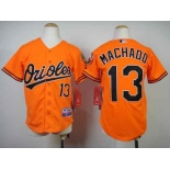 youth mlb jerseys baltimore orioles #13 machado orange