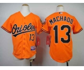 youth mlb jerseys baltimore orioles #13 machado orange