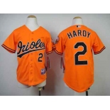 youth mlb jerseys baltimore orioles #2 hardy orange