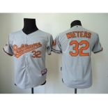 youth mlb jerseys baltimore orioles #32 wieters grey