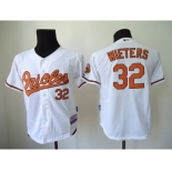 youth mlb jerseys baltimore orioles #32 wieters white