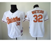 youth mlb jerseys baltimore orioles #32 wieters white