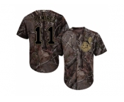 Youth Cleveland Indians #11 Jose Ramirez Camo Realtree Collection Cool Base Stitched MLB Jersey