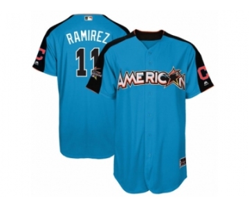 Youth Majestic Cleveland Indians #11 Jose Ramirez Replica Blue American League 2017 MLB All-Star MLB Jersey