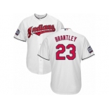 Youth Majestic Cleveland Indians #23 Michael Brantley Authentic White Home 2016 World Series Bound Cool Base MLB Jersey