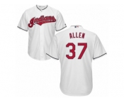 Youth Majestic Cleveland Indians #37 Cody Allen Authentic White Home Cool Base MLB Jersey