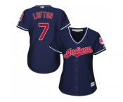 Women's Cleveland Indians #7 Kenny Lofton Navy Blue Alternate Stitched MLB Jersey