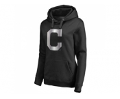 Women's Cleveland Indians Platinum Collection Pullover Hoodie Black