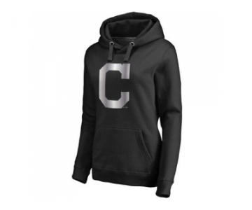 Women's Cleveland Indians Platinum Collection Pullover Hoodie Black