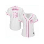 Women's Majestic Cleveland Indians #19 Bob Feller Authentic White Fashion Cool Base MLB Jersey