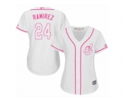 Women's Majestic Cleveland Indians #24 Manny Ramirez Authentic White Fashion Cool Base MLB Jersey