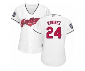 Women's Majestic Cleveland Indians #24 Manny Ramirez Authentic White Home 2016 World Series Bound Cool Base MLB Jersey