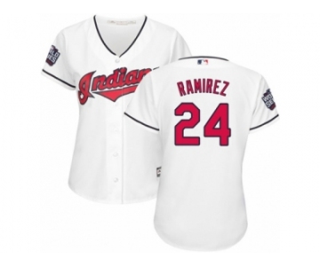 Women's Majestic Cleveland Indians #24 Manny Ramirez Authentic White Home 2016 World Series Bound Cool Base MLB Jersey