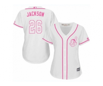 Women's Majestic Cleveland Indians #26 Austin Jackson Authentic White Fashion Cool Base MLB Jersey