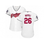 Women's Majestic Cleveland Indians #26 Mike Napoli Authentic Grey Road 2016 World Series Bound Cool Base MLB Jersey