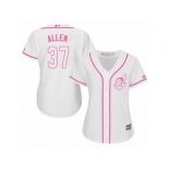 Women's Majestic Cleveland Indians #37 Cody Allen Authentic White Fashion Cool Base MLB Jersey