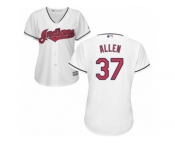 Women's Majestic Cleveland Indians #37 Cody Allen Authentic White Home Cool Base MLB Jersey