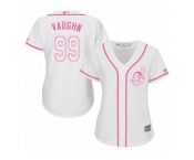 Women's Majestic Cleveland Indians #99 Ricky Vaughn Authentic White Fashion Cool Base MLB Jersey