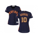 Women Houston Astros #10 Yuli Gurriel Navy 2018 Gold Program Cool Base Stitched Baseball Jersey