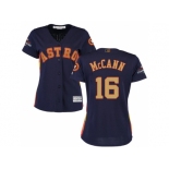 Women Houston Astros #16 Brian McCann Navy 2018 Gold Program Cool Base Stitched Baseball Jersey