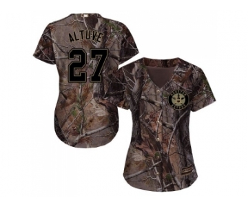 Women Houston Astros #27 Jose Altuve Camo Realtree Collection Cool Base Stitched MLB Jersey