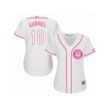 Women Majestic Houston Astros #10 Yuli Gurriel Replica White Fashion Cool Base MLB Jersey