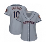 Women's Houston Astros #10 Yuli Gurriel Authentic Grey Road Cool Base 2019 World Series Bound Baseball Jersey