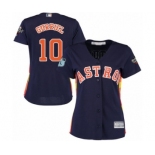 Women's Houston Astros #10 Yuli Gurriel Authentic Navy Blue Alternate Cool Base 2019 World Series Bound Baseball Jersey