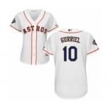 Women's Houston Astros #10 Yuli Gurriel Authentic White Home Cool Base 2019 World Series Bound Baseball Jersey