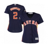 Women's Houston Astros #2 Alex Bregman Authentic Navy Blue Alternate Cool Base 2019 World Series Bound Baseball Jersey