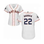 Women's Houston Astros #22 Josh Reddick Authentic White Home Cool Base 2019 World Series Bound Baseball Jersey