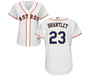 Women's Houston Astros #23 Michael Brantley Authentic White Home Cool Base Baseball Jersey